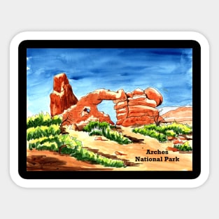 Arches National Park Urban Sketch Sticker